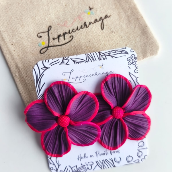 Aros Flor Violeta