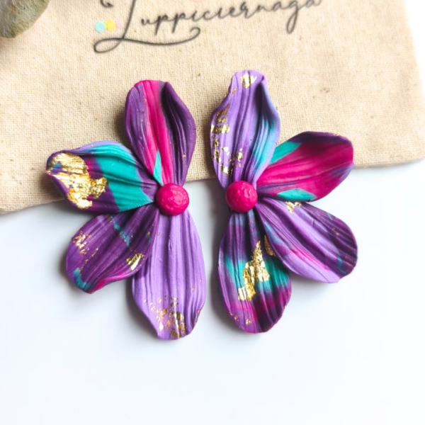 Aros Media Flor Lila